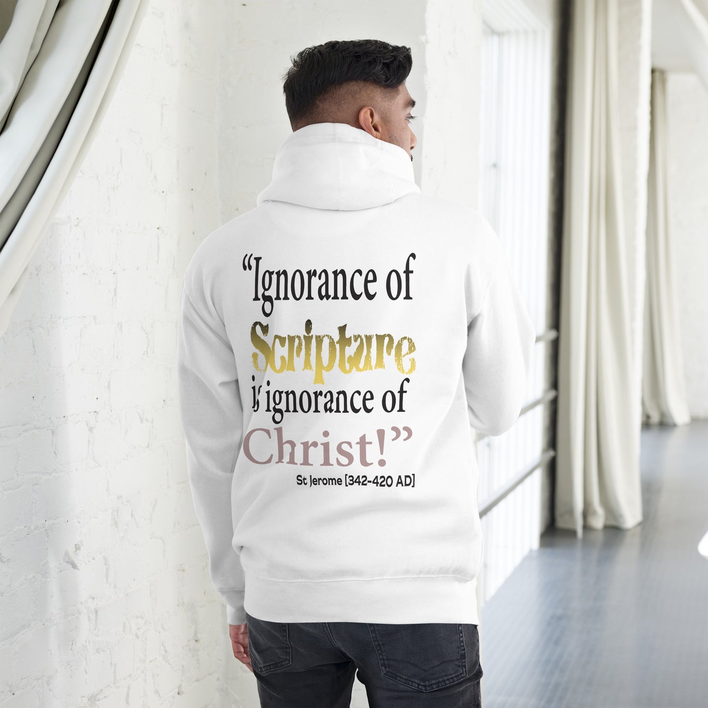 Ignorance of Scripture - St Jerome Men's Hoodie