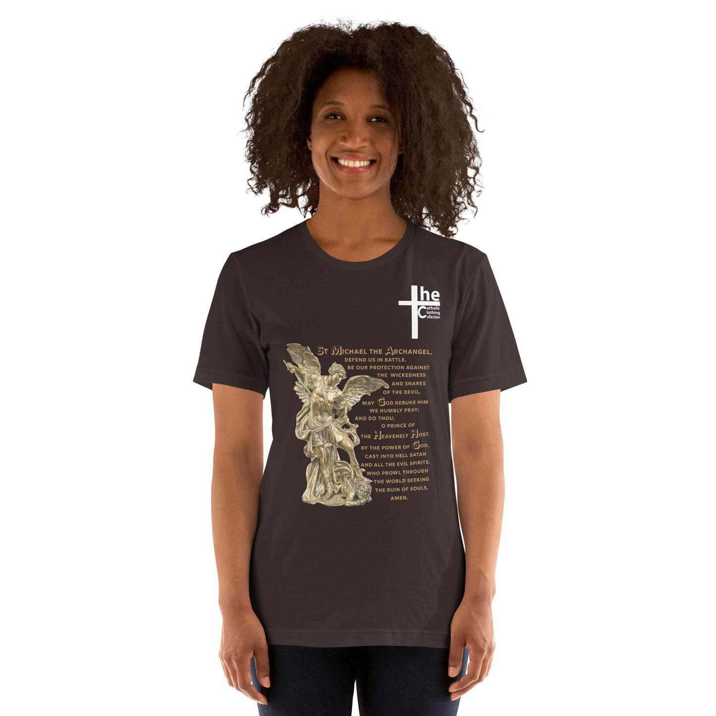 St Michael Archangel with Prayer Women's t-Shirt