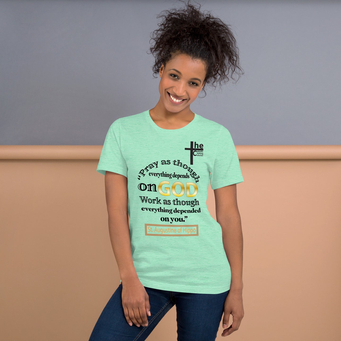 Pray and Work St Augustine Women's t-shirt