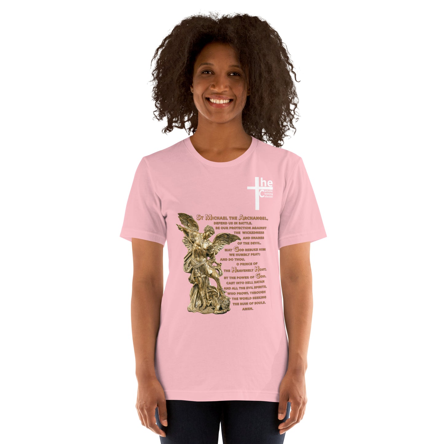 St Michael Archangel with Prayer Women's t-Shirt