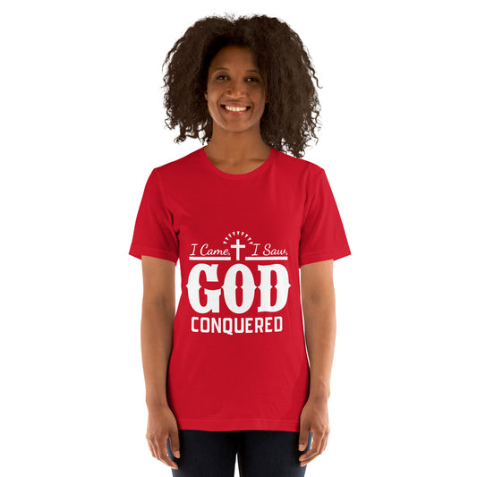 I Came I Saw God Conquered Women's Christian t-Shirt