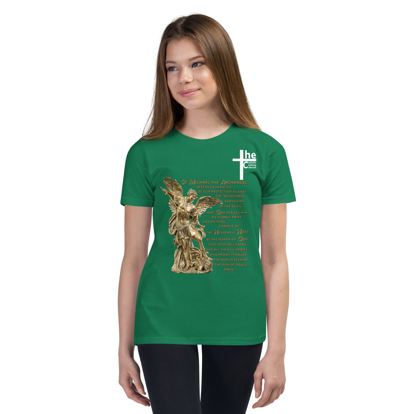 St Michael Archangel with Prayer Children's t-Shirt