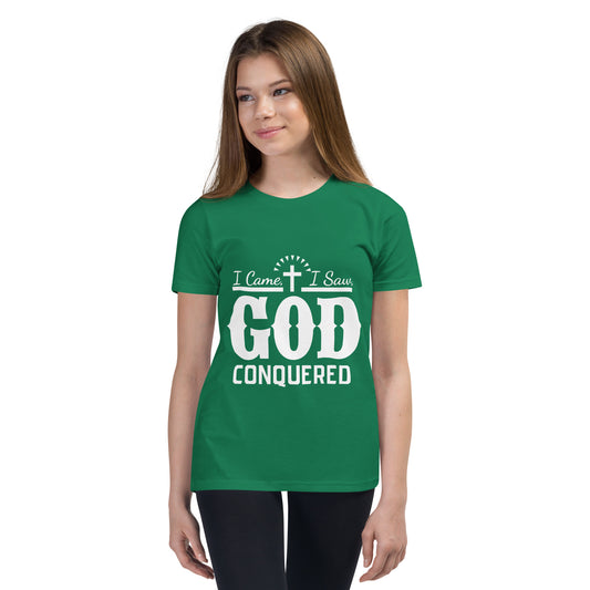 I Came I Saw God Conquered Children's Christian t-Shirt