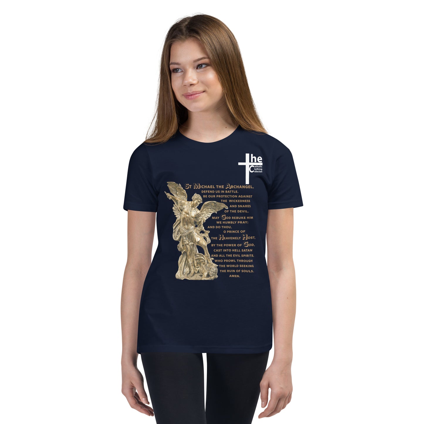 St Michael Archangel with Prayer Children's t-Shirt