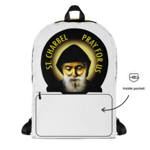 st charbel pray for us backpack