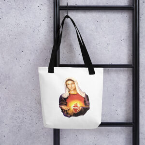sacred heart of jesus | immaculate heart of mary tote bag