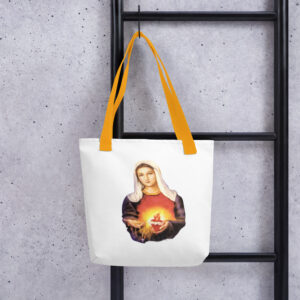 sacred heart of jesus | immaculate heart of mary tote bag