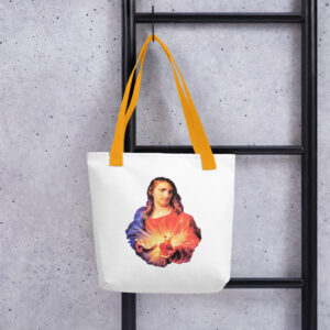 sacred heart of jesus | immaculate heart of mary tote bag
