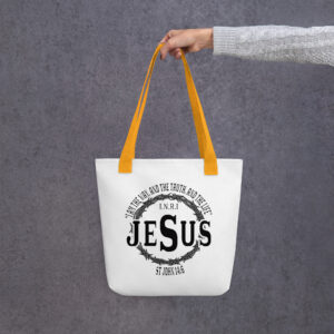 jesus the way john 14:6 tote bag