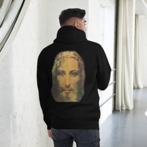 face of jesus men's hoodie