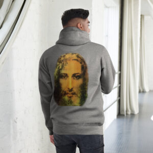 face of jesus men's hoodie