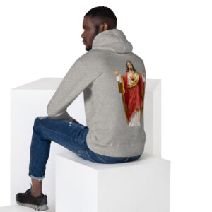 sacred heart of jesus men's hoodie
