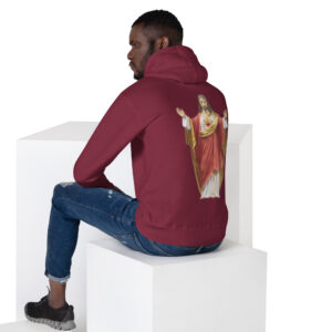 sacred heart of jesus men's hoodie