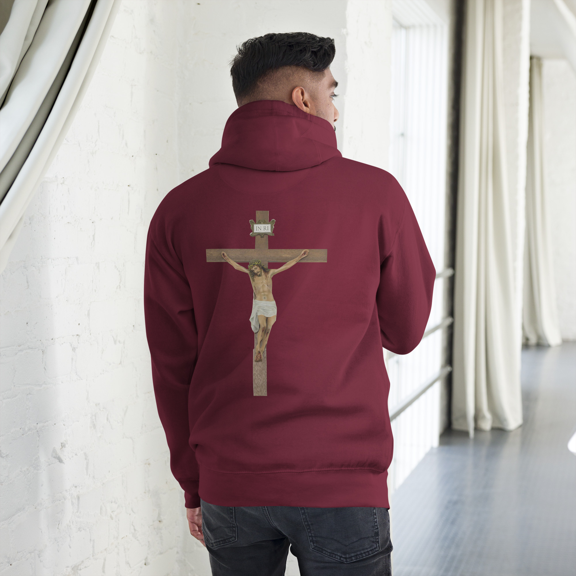 jesus crucified men's hoodie jesus crucified men's hoodie