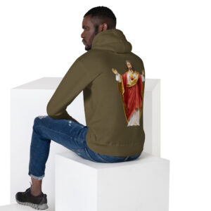 sacred heart of jesus men's hoodie