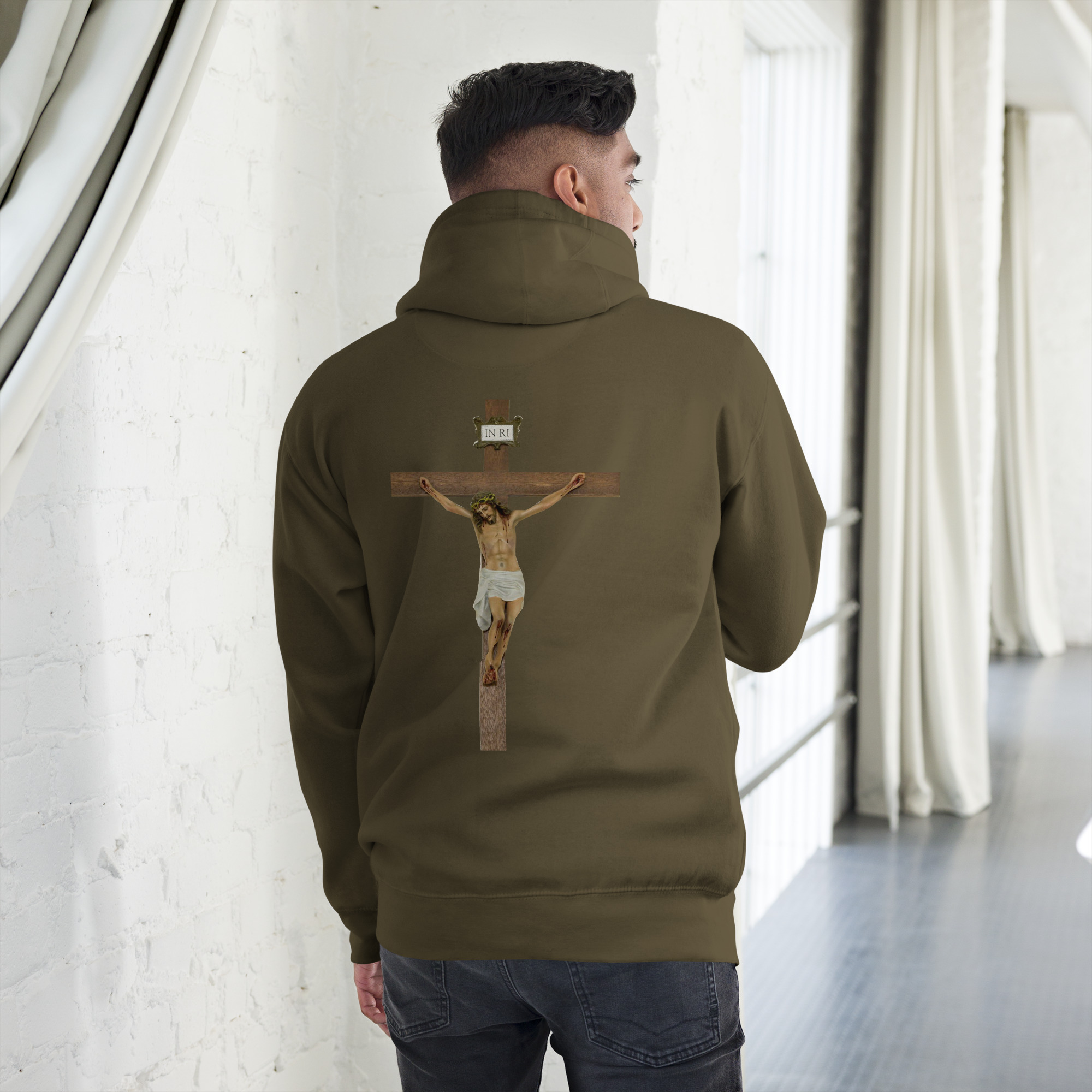 jesus crucified men's hoodie jesus crucified men's hoodie