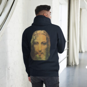 face of jesus men's hoodie