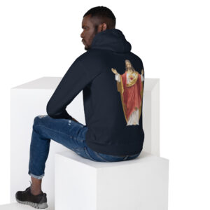 sacred heart of jesus men's hoodie
