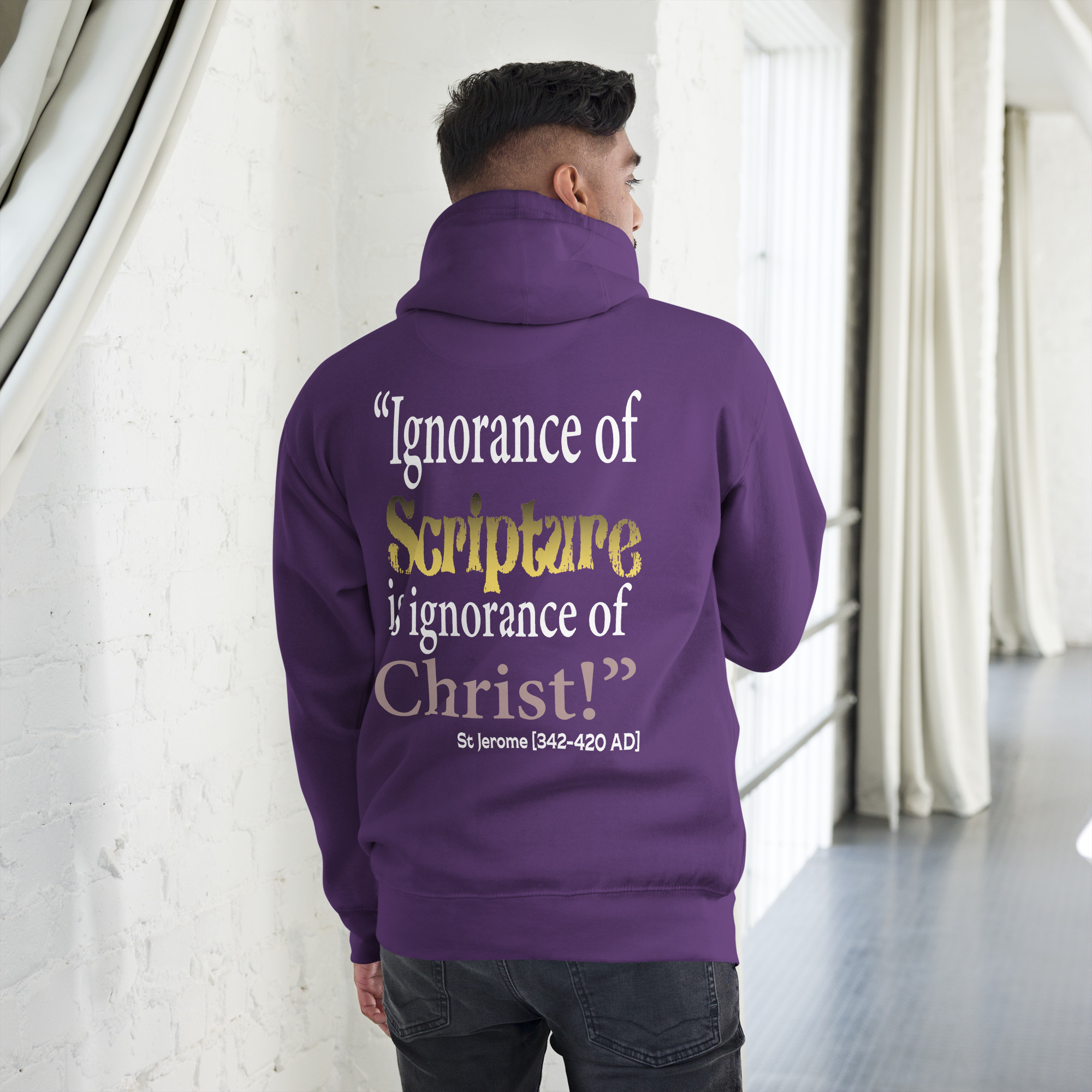 ignorance of scripture st jerome men's hoodie ignorance of scripture st jerome men's hoodie