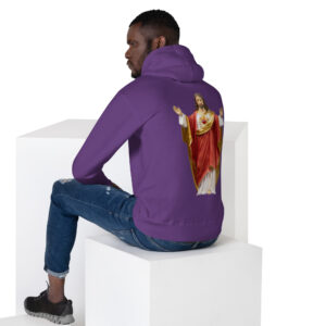 sacred heart of jesus men's hoodie