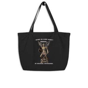 st michael archangel large organic tote bag