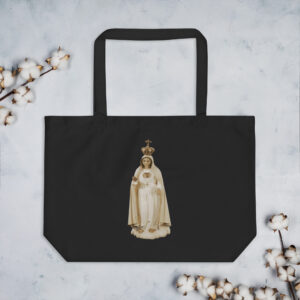 apparitions of mary large organic tote bag