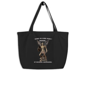 st michael archangel large organic tote bag