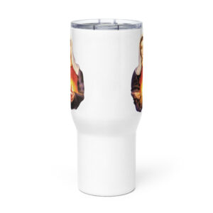 immaculate heart of mary travel mug with a handle