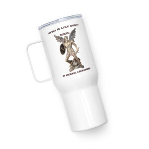 st michael archangel mikhael travel mug with a handle