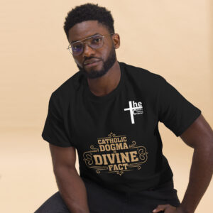 catholic dogma is divine fact men's t shirt