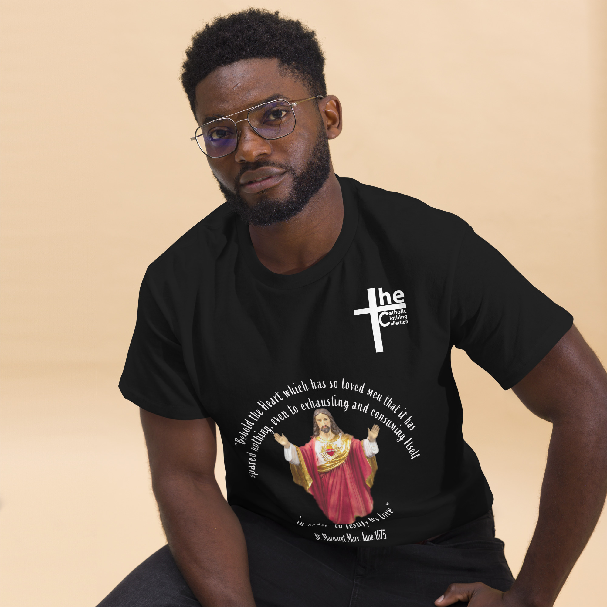 sacred heart of jesus st margaret mary 1675 men's t shirt sacred heart of jesus st margaret mary 1675 men's t shirt