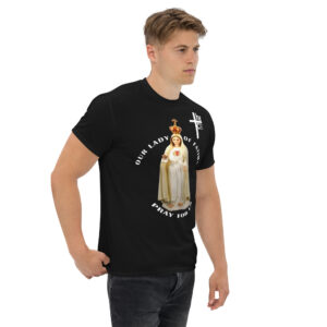our lady of fatima pray for us men's t shirt