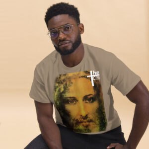 face of jesus men's t shirt