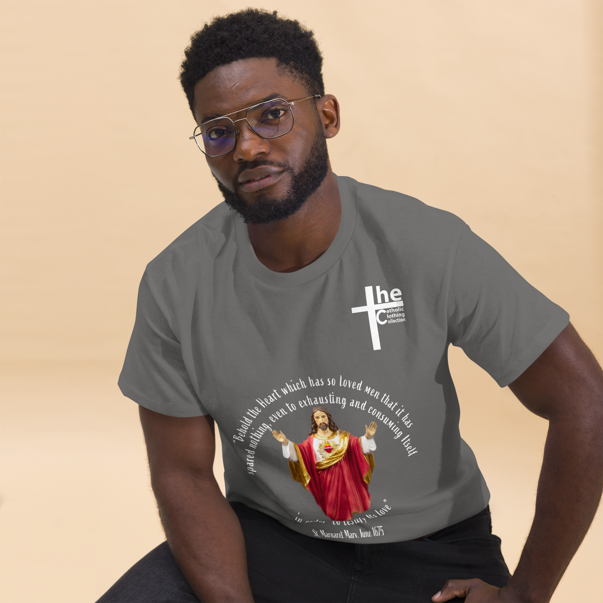 sacred heart of jesus st margaret mary 1675 men's t shirt sacred heart of jesus st margaret mary 1675 men's t shirt
