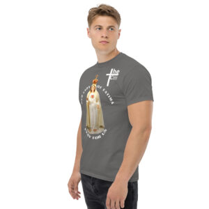 our lady of fatima pray for us men's t shirt