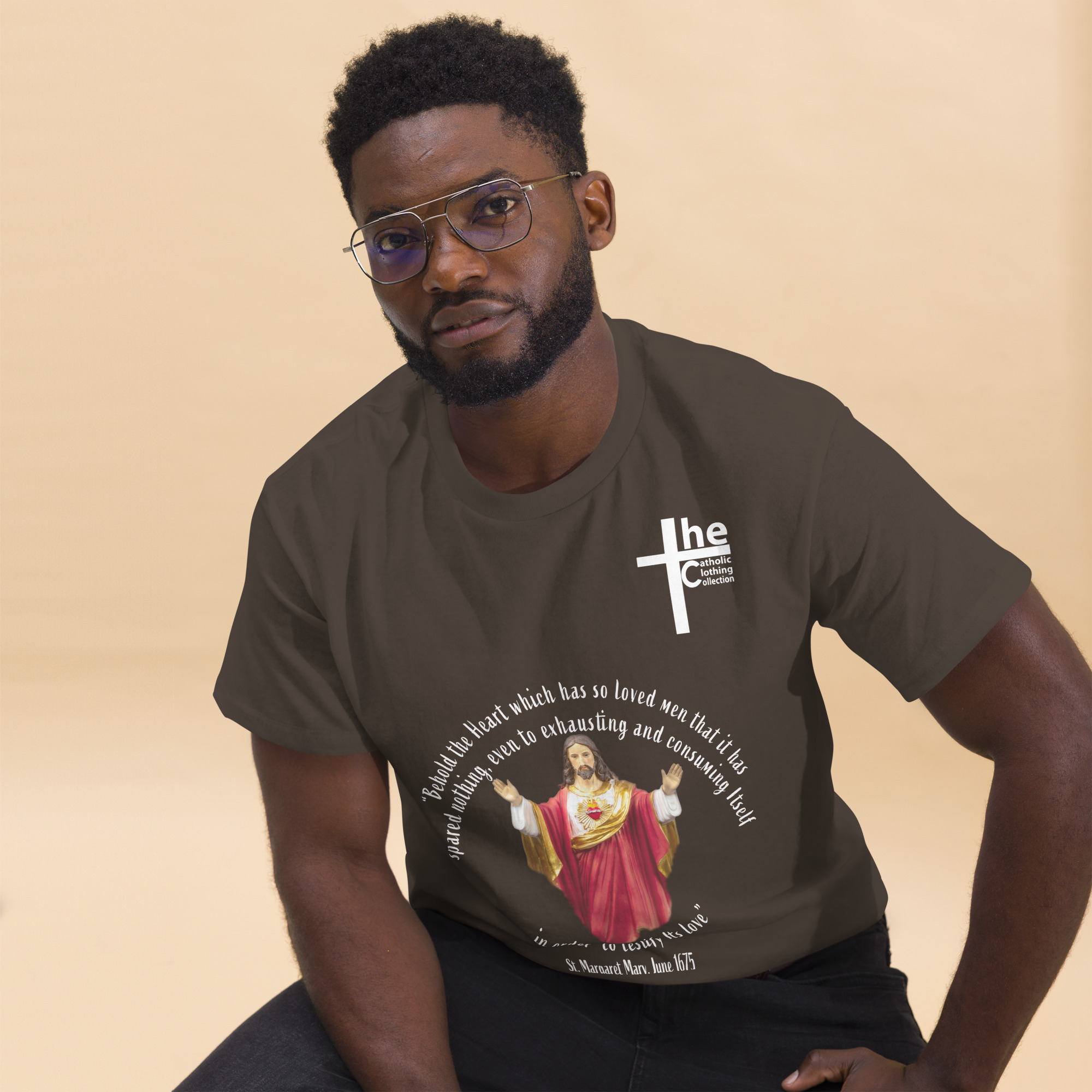 sacred heart of jesus st margaret mary 1675 men's t shirt sacred heart of jesus st margaret mary 1675 men's t shirt