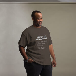jesus name men's christian t shirt