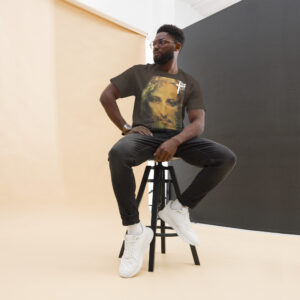 face of jesus men's t shirt
