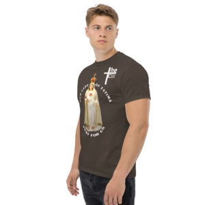 our lady of fatima pray for us men's t shirt
