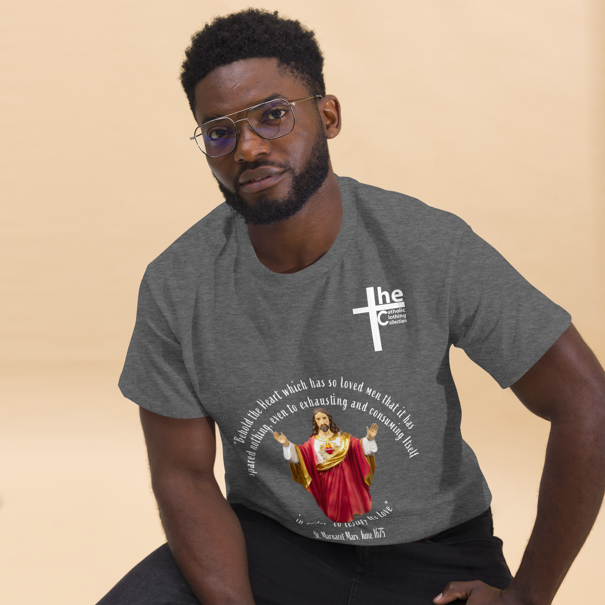 sacred heart of jesus st margaret mary 1675 men's t shirt sacred heart of jesus st margaret mary 1675 men's t shirt