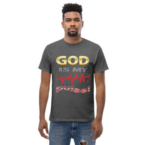 god is my pulse men's christian t shirt