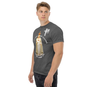 our lady of fatima pray for us men's t shirt