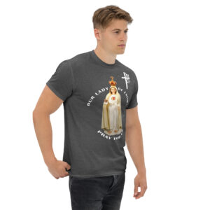 our lady of fatima pray for us men's t shirt