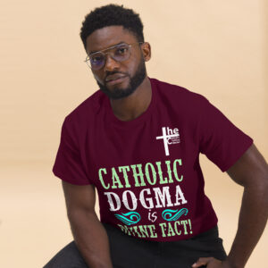catholic dogma is divine fact men's t shirt