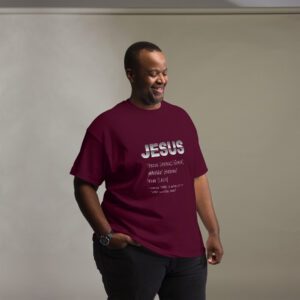 jesus name men's christian t shirt