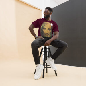 face of jesus men's t shirt
