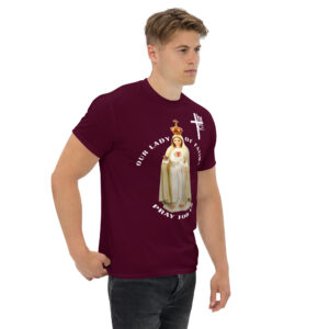 our lady of fatima pray for us men's t shirt