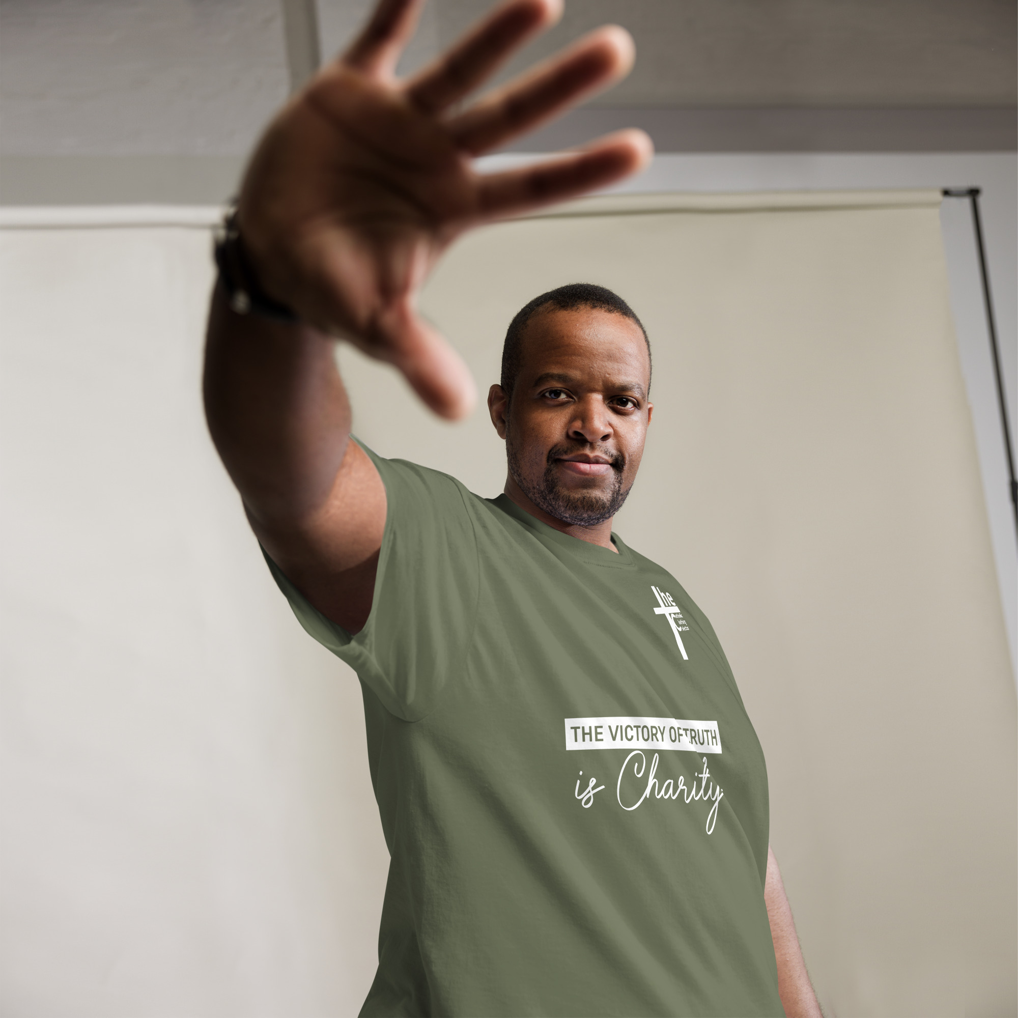 the victory of truth is charity men's t shirt the victory of truth is charity men's t shirt