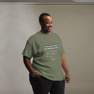 jesus name men's christian t shirt