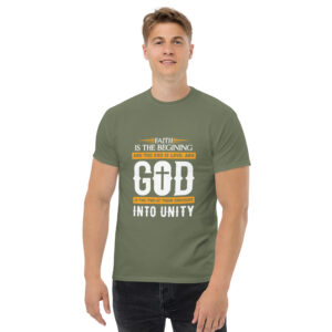 faith and love men's christian t shirt men's